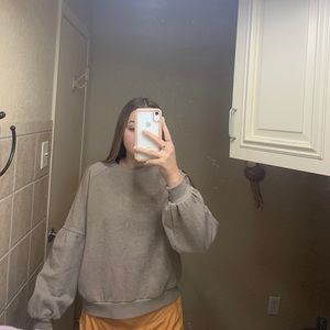 aerie rare brown sweatshirt